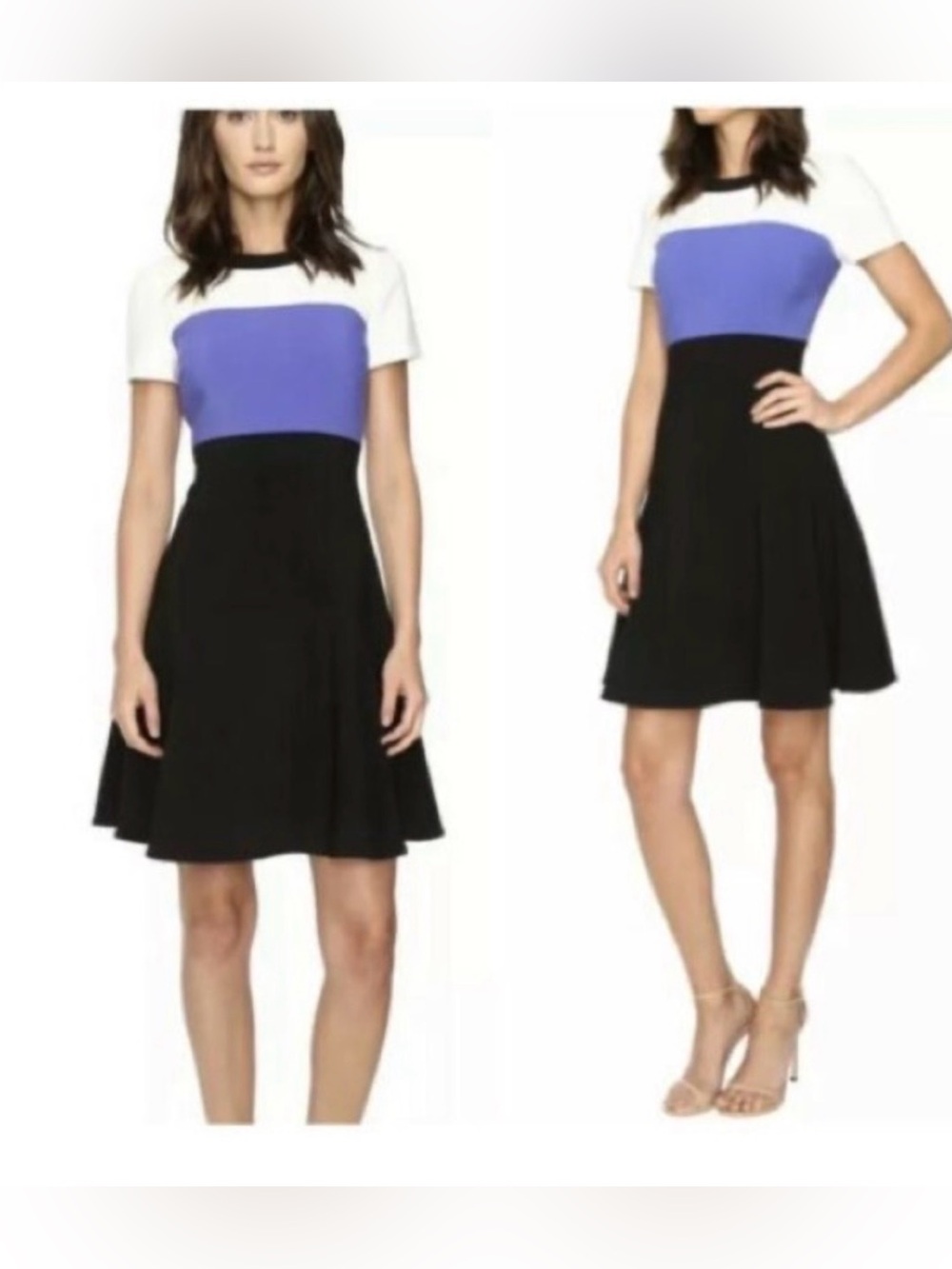 kate spade Colorblocked Blue Black Flip Dress Size 10